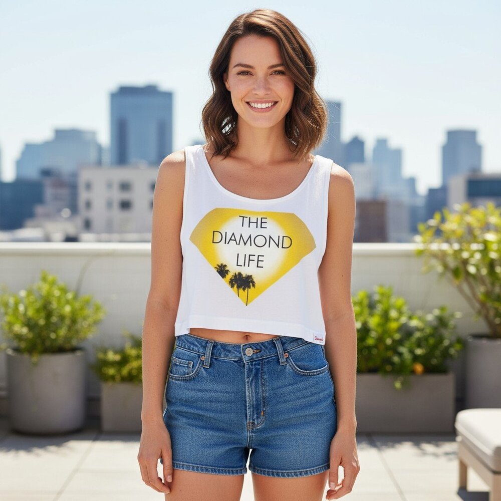 Diamond Supply Co. "The Diamond Life" Graphic Crop Top-One Size